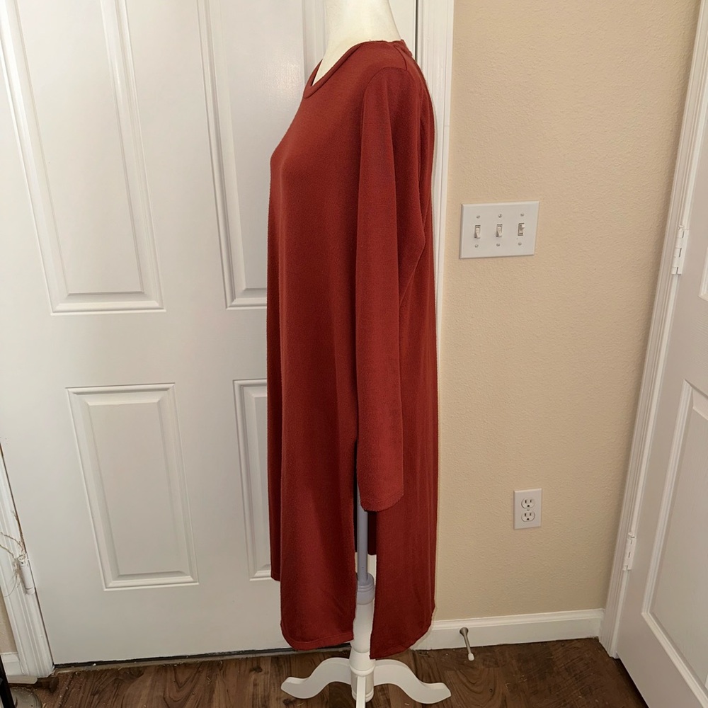 G by Giuliana Multi Slit Burnt Red Orange Dress Shirt size M - Picture 5 of 8